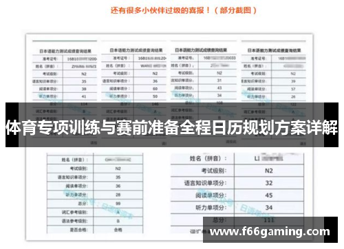 体育专项训练与赛前准备全程日历规划方案详解